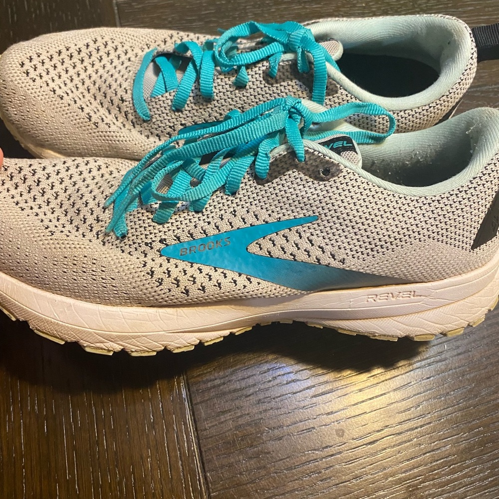Brooks Running Shoes with Blue Highlights